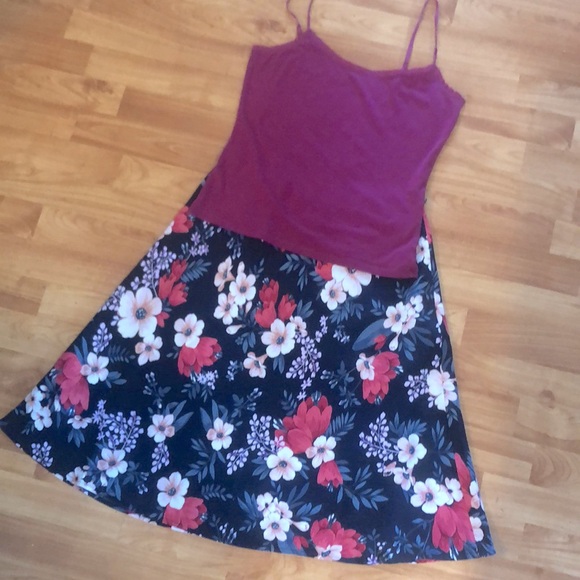 Premise A line SZ S floral pattern flowy skirt NWT & Ann Taylor pink cam… - Picture 1 of 16